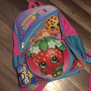 Shopkins backpack with bonus detachable lunch kit